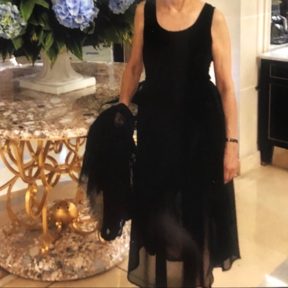 Cecico Black Cocktail Dress Small Sheer Cut Out